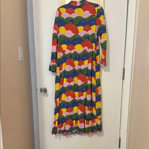 Nooworks Rainbow Lumps Ruffled Maxidress Medium - Picture 6 of 6